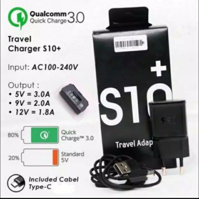 TC Charger SAMSUNG  S10+ Original Adaptor 2.1A fast charging  Micro USB &amp; tipe C