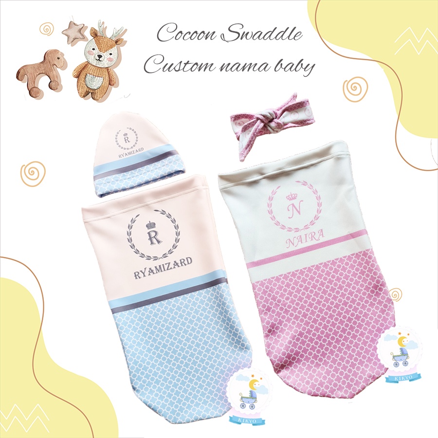 Cocoon swaddle nama baby bedong nama bayi cocoon nama bayi/ bedong instan / bedong bayi