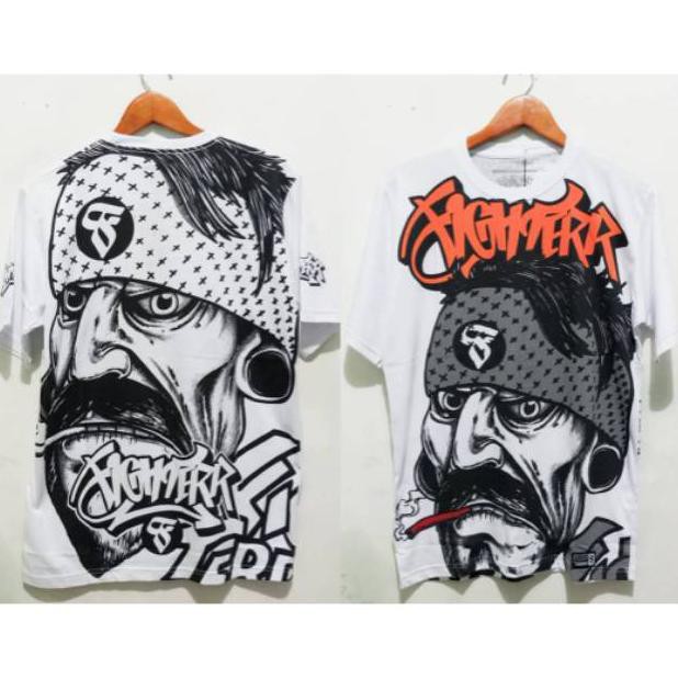 KAOS DISTRO PRIA MOTIF HARDCORE GANGSTER T-SHIRT ORIGINAL PREMIUM HIGH QUALITY DISTRO METAL XL XLL