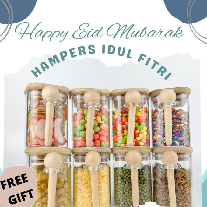 

Hampers Idul Fitri - Set E - 3Pcs Glass Storage Jar -Parsel Idul Fitri