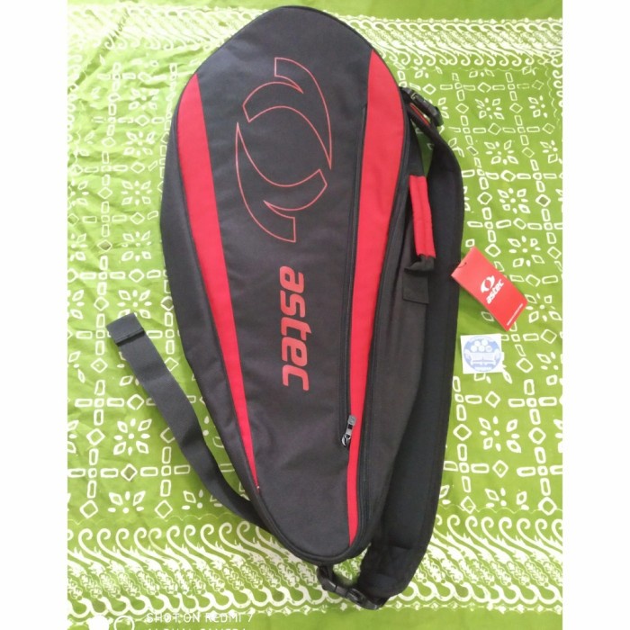 Tas Badminton Bulutangkis Andes Raket Astec Original Black