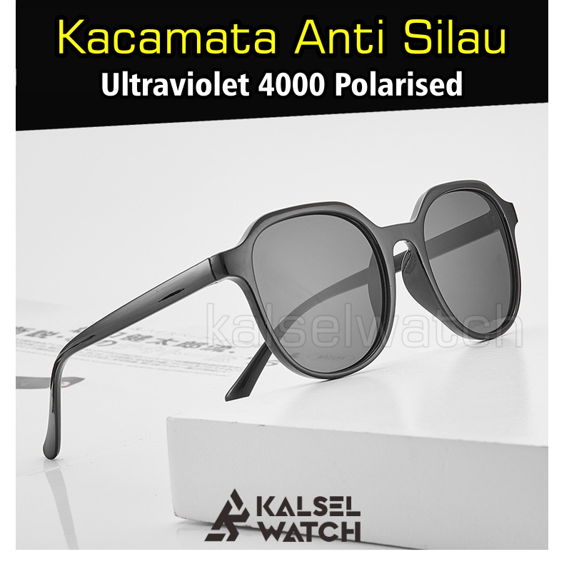 Kacamata Hitam Anti UV Silau Pelindung Sinar Matahari Ultraviolet Wanita Pria Motor Mobil Kaca Mata Sunglasses Optik Anti Radiasi Fashion Sunglases Eyewear KUV Sun Glasess Kcamata Pantai Ukuran Frame Besar Anti UV Ultraviolet Polarised Blue Ray KCH25