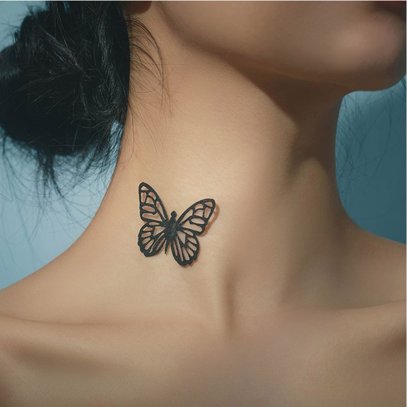 Fashion women's accessories Korean version of the transparent line invisible butterfly clavicle necklace