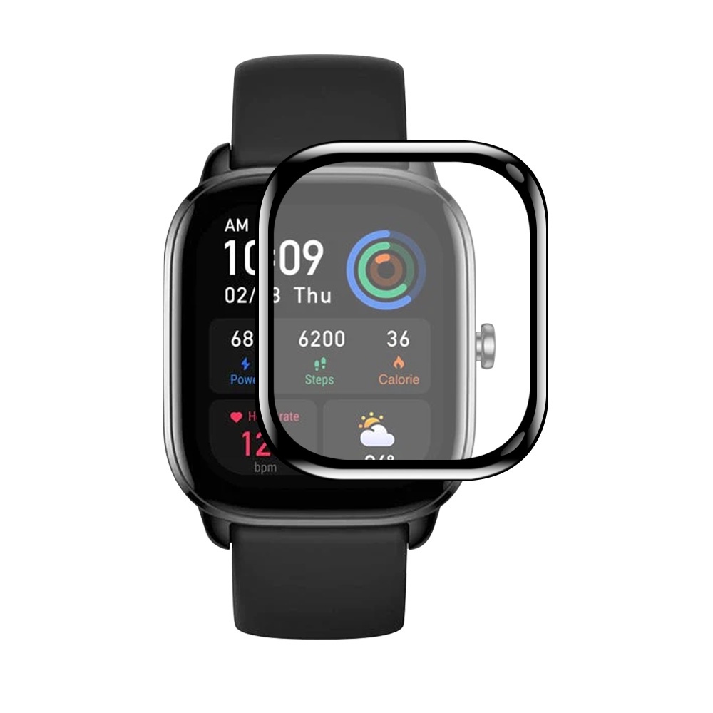 Film Pelindung Layar Smartwatch 3D Full Cover Bahan Fiber Glass Untuk Huami Amazfit GTS 4 Mini