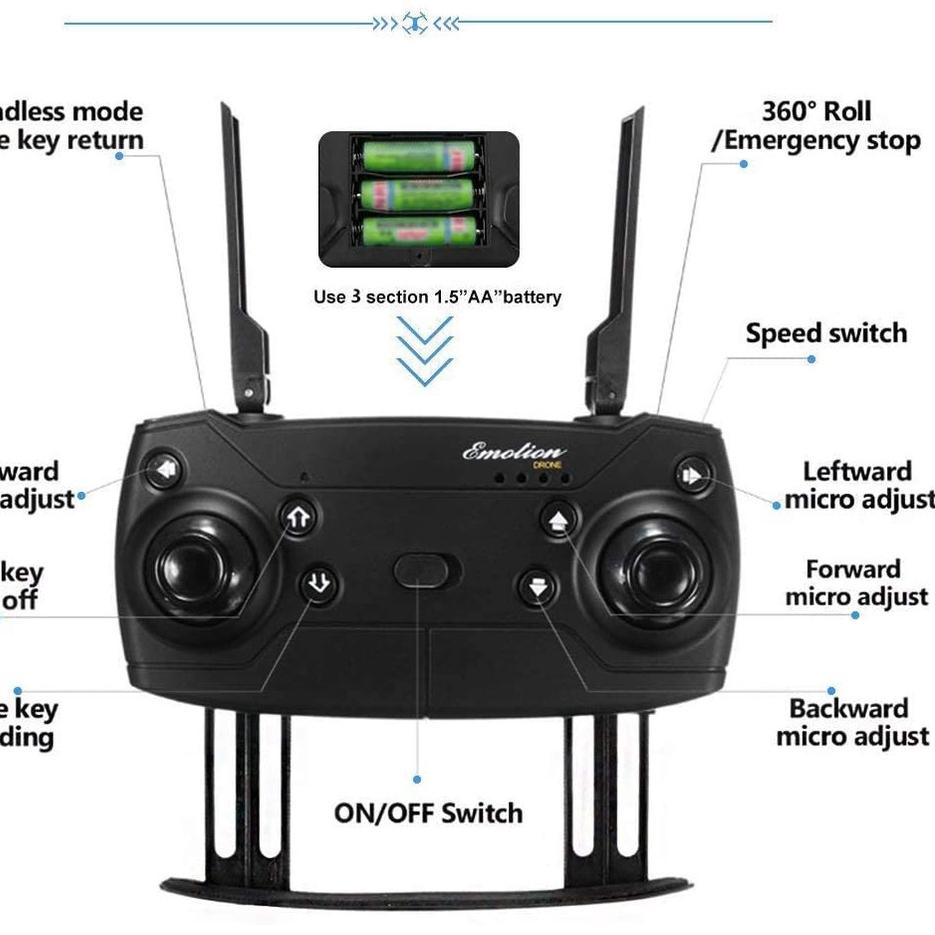 ⇀ Toolbox Drone E88 Pro/E99 Shoot Murah Original Indoor Outdoor Drone Pro Mini RC 4K HD Camera -D2 ⇥