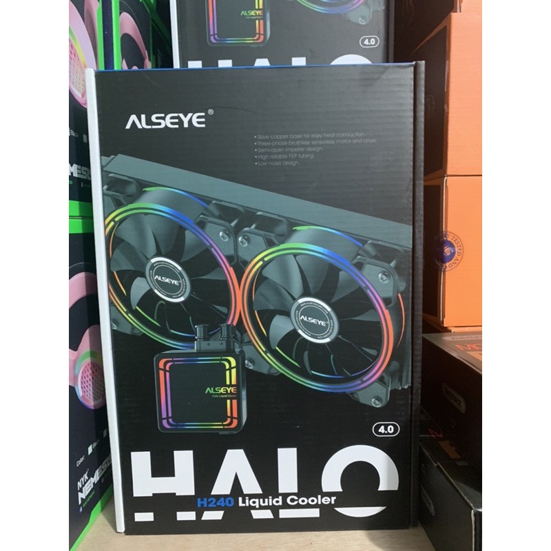 Alseye HALO H240 Liquid CPU Cooler RGB Fan Case 2 Pcs