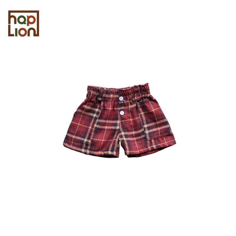 Hot Pants Viona Flanel Anak Perempuan Saku Celana Pendek 1-6 Tahun | Haplion Kidswear