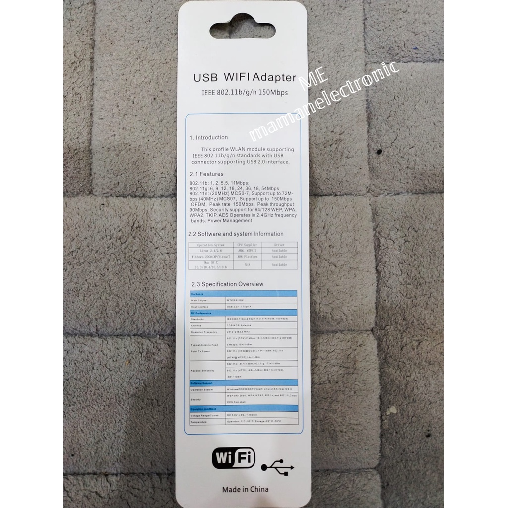 Matrix Wifi Dongle Untuk SET TOP BOX STB IEEE802.11N 150Mbps