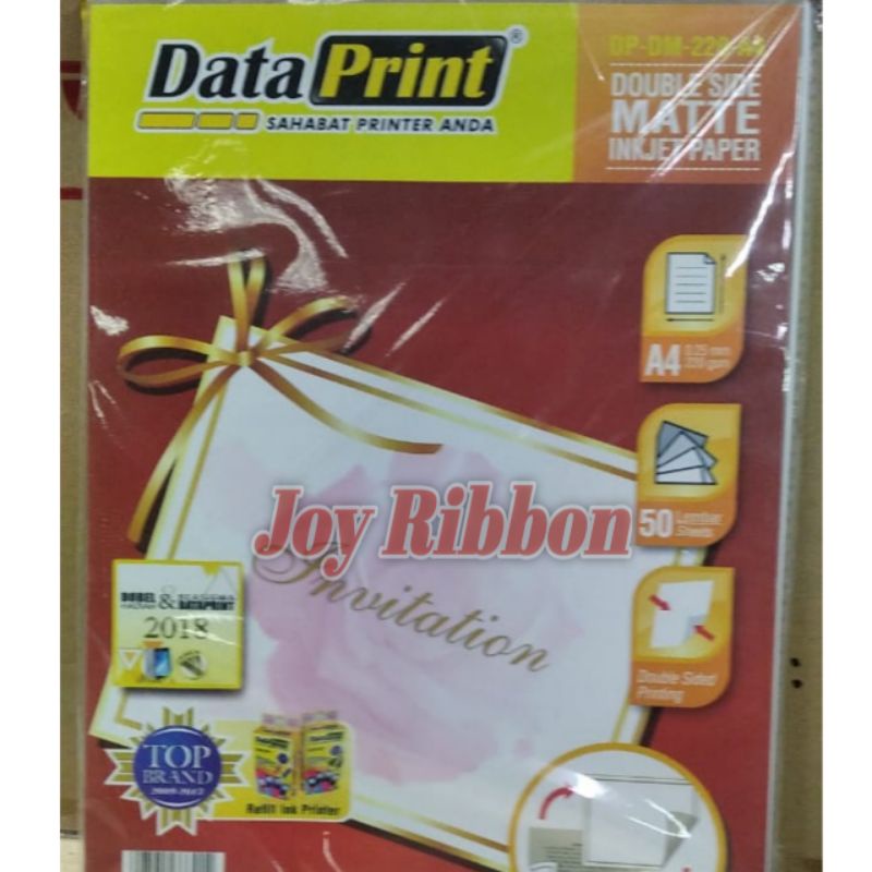 

Inkjet A4 Double Matte Merk Data Print Ketebal 220 Gsm