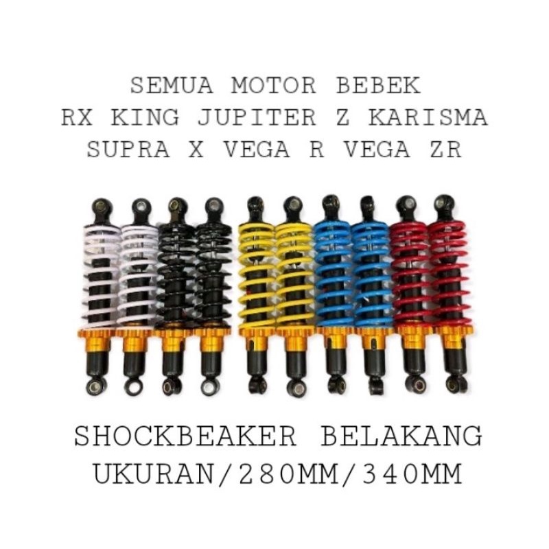 SHOCK shockbeaker belakang Bebek uk 280mm/340mm Rx king supra x jupiter z vega zr dill