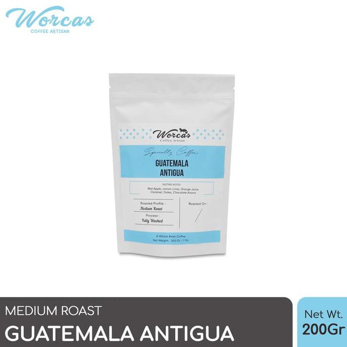 

WORCAS Arabica Guatemala Antigua 200gr - Medium Roasted Coffee - KOPI BIJI