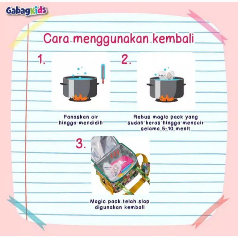 Gabag Kids Reusable Magic Heat Pack/ GEL PENGHANGAT