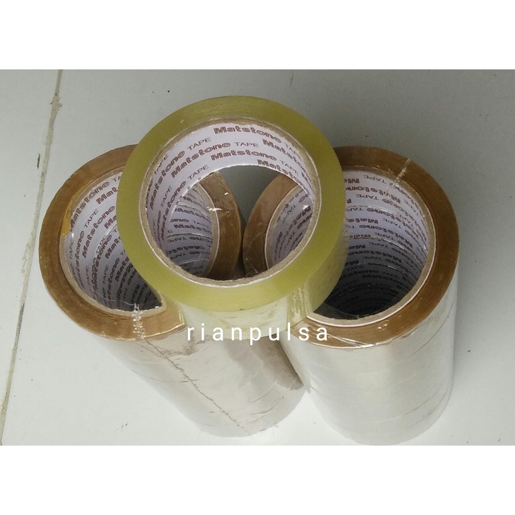 

Lakban Bening Cokelat solatip Solasiban Tape lem Perekat Clear Coklat 2 Inchi tebal panjang Eceran 45mm 100yard