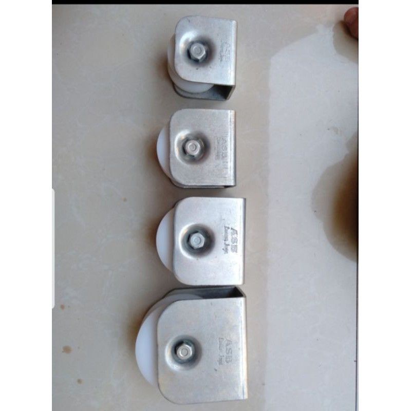 RODA PAGAR BESI NILON UKURAN 8 CM/REL Bulet (U)& REL SIKU (V) PLAT TEBAL