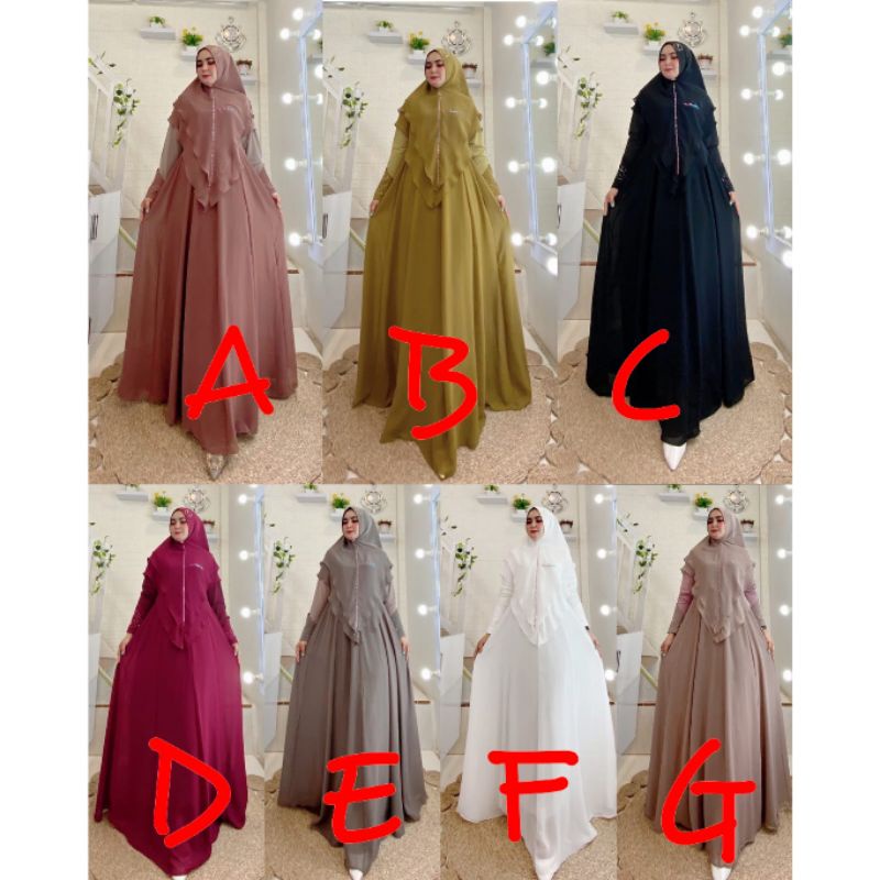 DRESS VANESSA PRRMIUM SET , ory Yodizein Syari