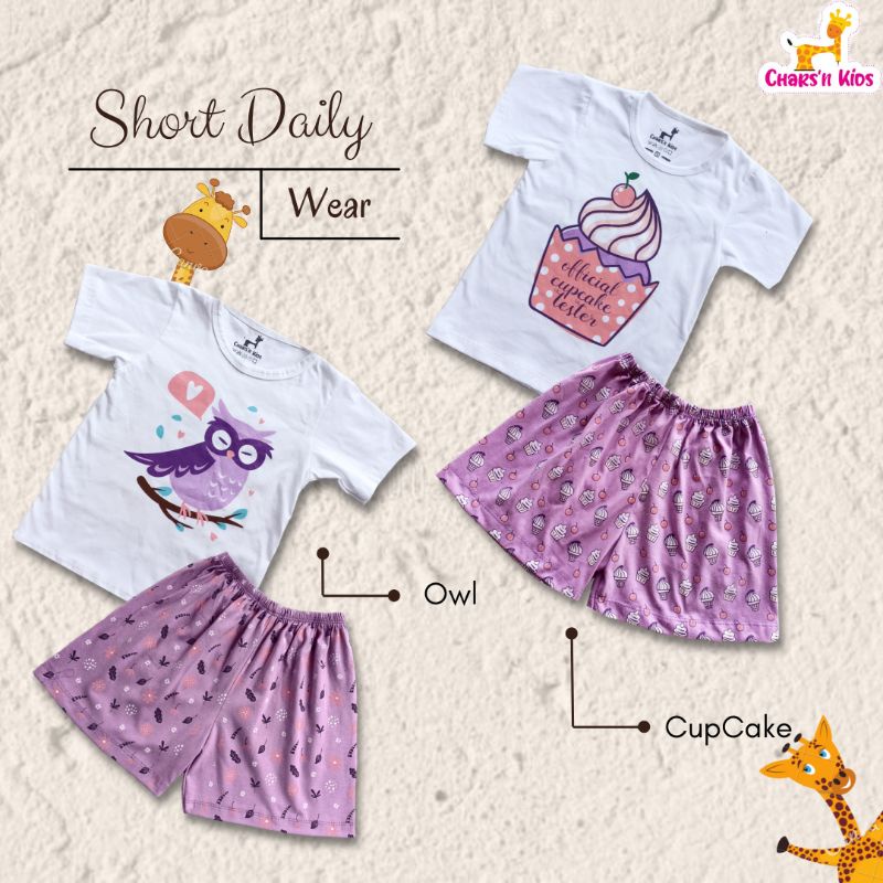 Setelan anak Short Daily Wear usia 1-7 tahun