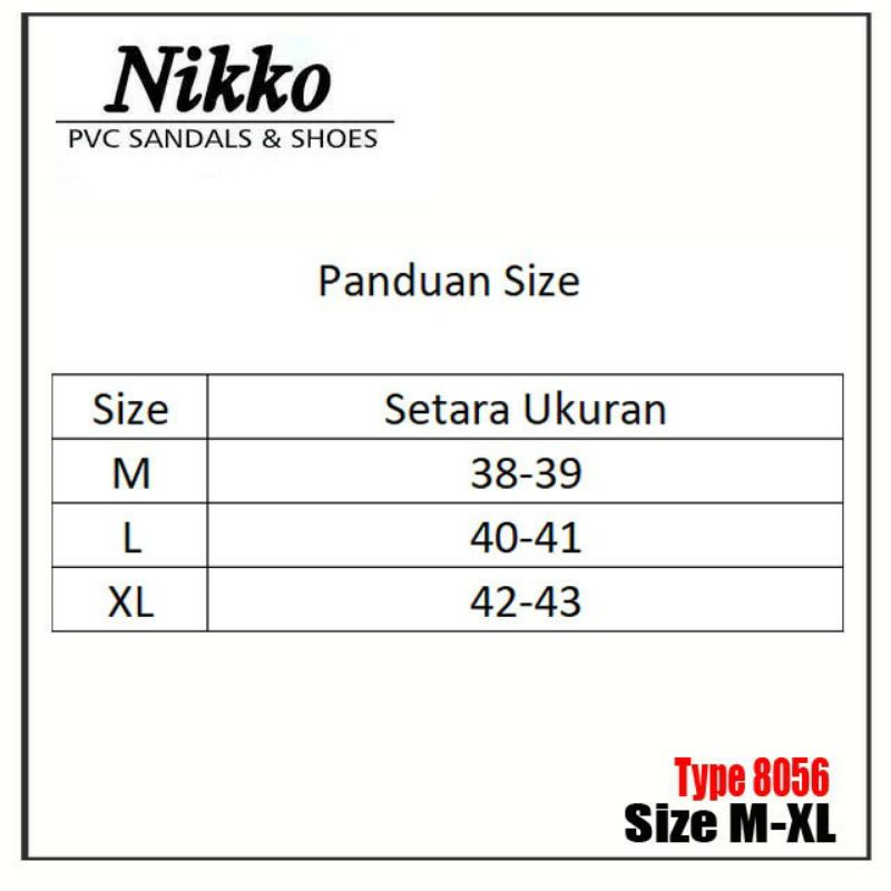 SANDAL NIKKO SLOP KARET SL 8116 /  SL 8001 100% ORIGINAL BY NIKKO
