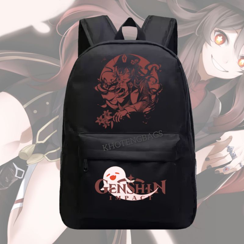 Tas Ransel Sekolah Anak Anime Geshin Impact Hu Tao