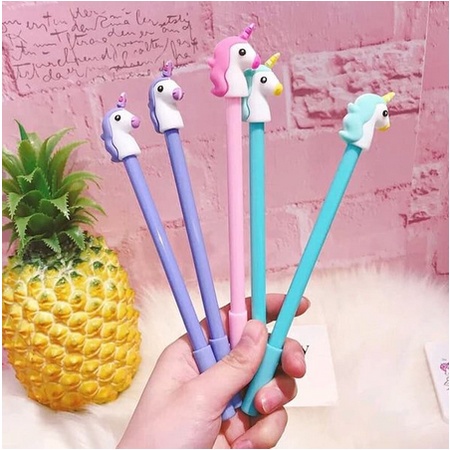 

Pena Karakter Cantik Kepala Unicorn Pulpen Karakter Unik Lucu Pena Karakter Pulpen Gel Motif Unicorn ATK Murah Import