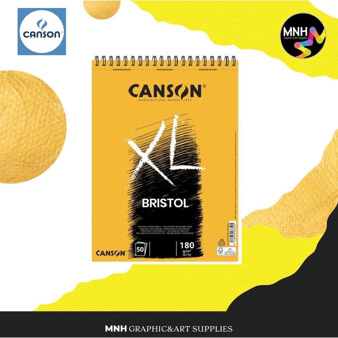 

(BISA COD) Drawing Book Canson XL Bristol 180G A3 - A4 PRODUK TERBATAS Kode 992