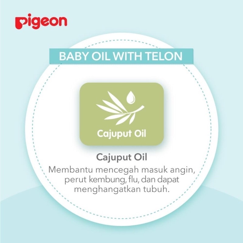 Pigeon Baby Oil with Telon Minyak Pijat Bayi Aroma Minyak Telon Anti Alergi Mencegah Perut Kembung Flu Menghangatkan Tubuh