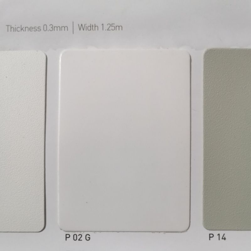 Taco sheet  warna Solid polos glossy hitam putih tebal 0.3 pelapis mebel