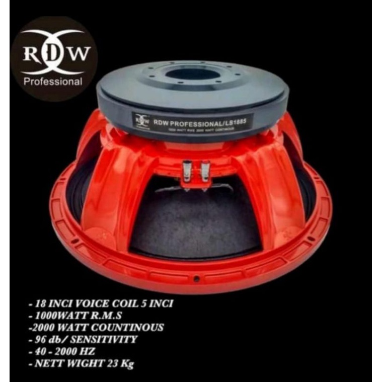 Speaker Subwoofer 18 Inch RDW LS1885 Original