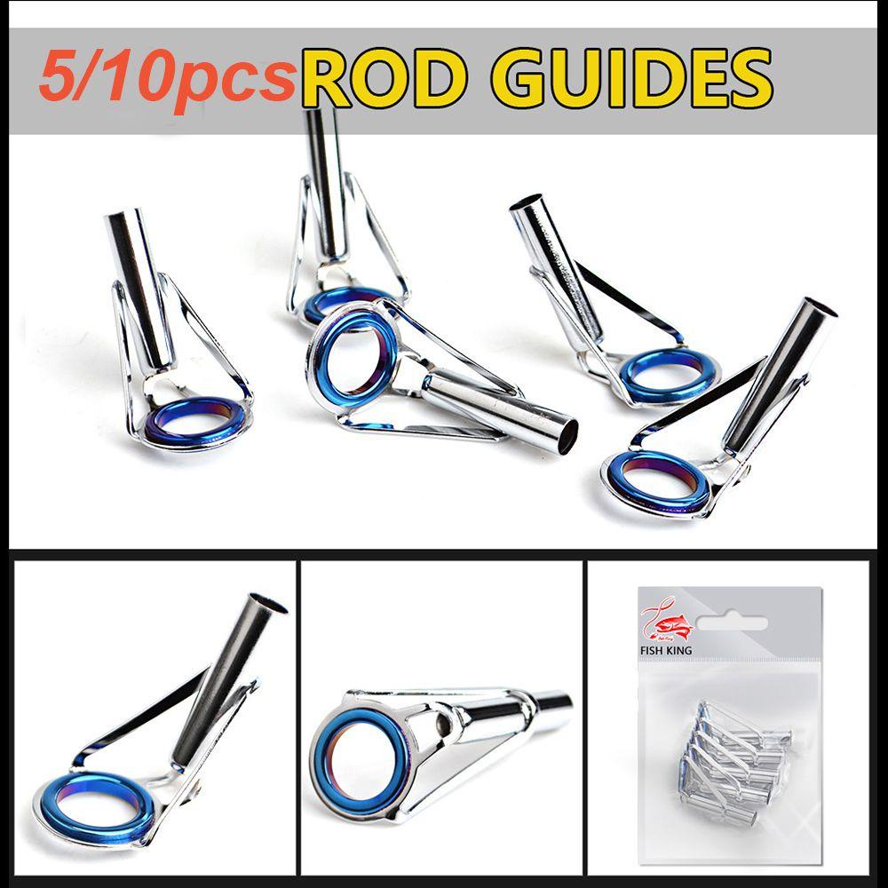 Top5/10pcs Pancing Guide Oval 1-9# Kit Reparasi Ujung Cincin O