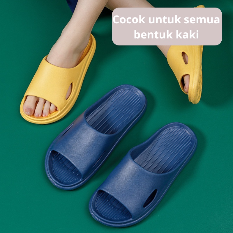 Mainland Sandal Karet Slip On Pria Wanita Sandal Kamar Mandi Sandal Rumah Unisex HSN102