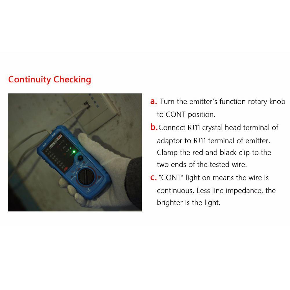 Solighter Kabel Jaringan tester Detector Professional Ethernet Line Finder LAN Jaringan Kabel tester