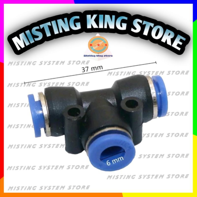 MIST NOZZLE 0.1/0.2/0.3/0.4/0.5/0.6/0.8 MISTING SPRAYER DISINFEKTAN CHAMBER SPRAY TEE SLIP LOCK 6MM