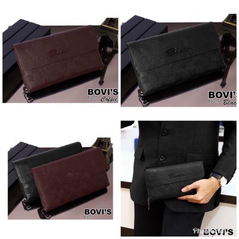 Handbag bovis A3015 Clutch pria wanita Tas tangan murah impor