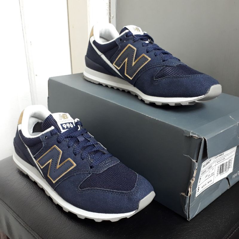 SALE New Balance up to 70% Classic Womens WL996CF Midnight Navy/Gold