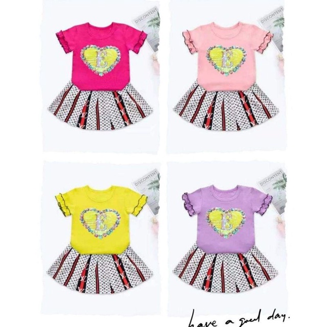 SETELAN ROK LV ANAK PEREMPUAN