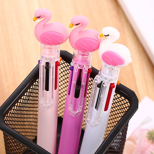 

Relic PP60 pulpen 6 warna motif karakter flamingo lucu imut / bolpen karakter 3D