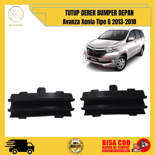 Tutup Derek Cover Towing Bemper Depan Avanza Xenia Tipe G Tahun 2013-2018