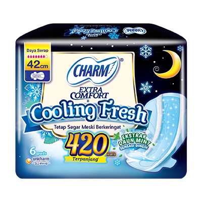 CHARM COOLING FRESH NIGHT 42CM 6P