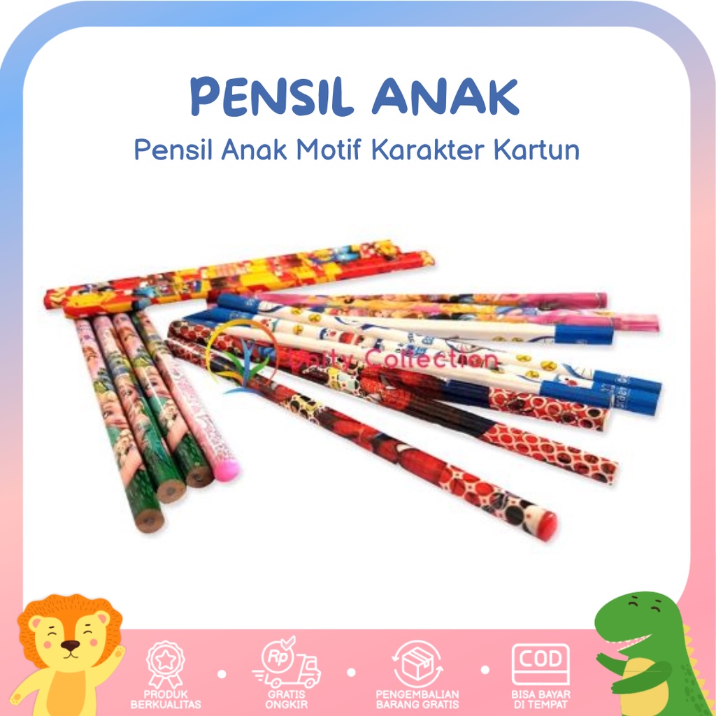 

Pensil Kayu Anak Karakter Motif Kartun Peralatan Sekolah