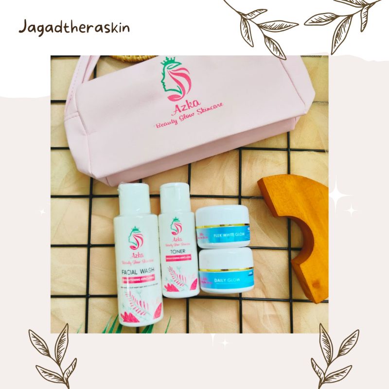 (COD)PAKET FLEK WHITE GLOW AZKA BEAUTY GLOW SKINCARE