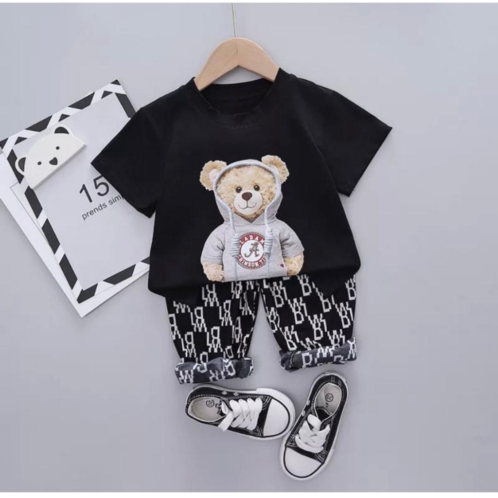 PROMO SETELAN BAJU ANAK ANAK BAJU ANAK SETELAN ANAK LAKI LAKI DAN PEREMPUAN SETELAN BEAR KIDS 1-5 TAHUN SETELAN TERBARU 2022