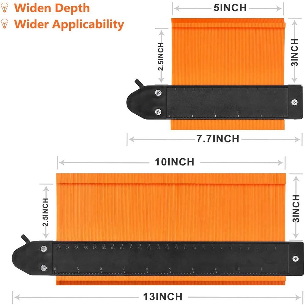 Lanfy Contour Gauge Irregular Profile Adjustable Pengukur Bentuk Melebar Dengan Kunci Copy Tool Alat Ukur