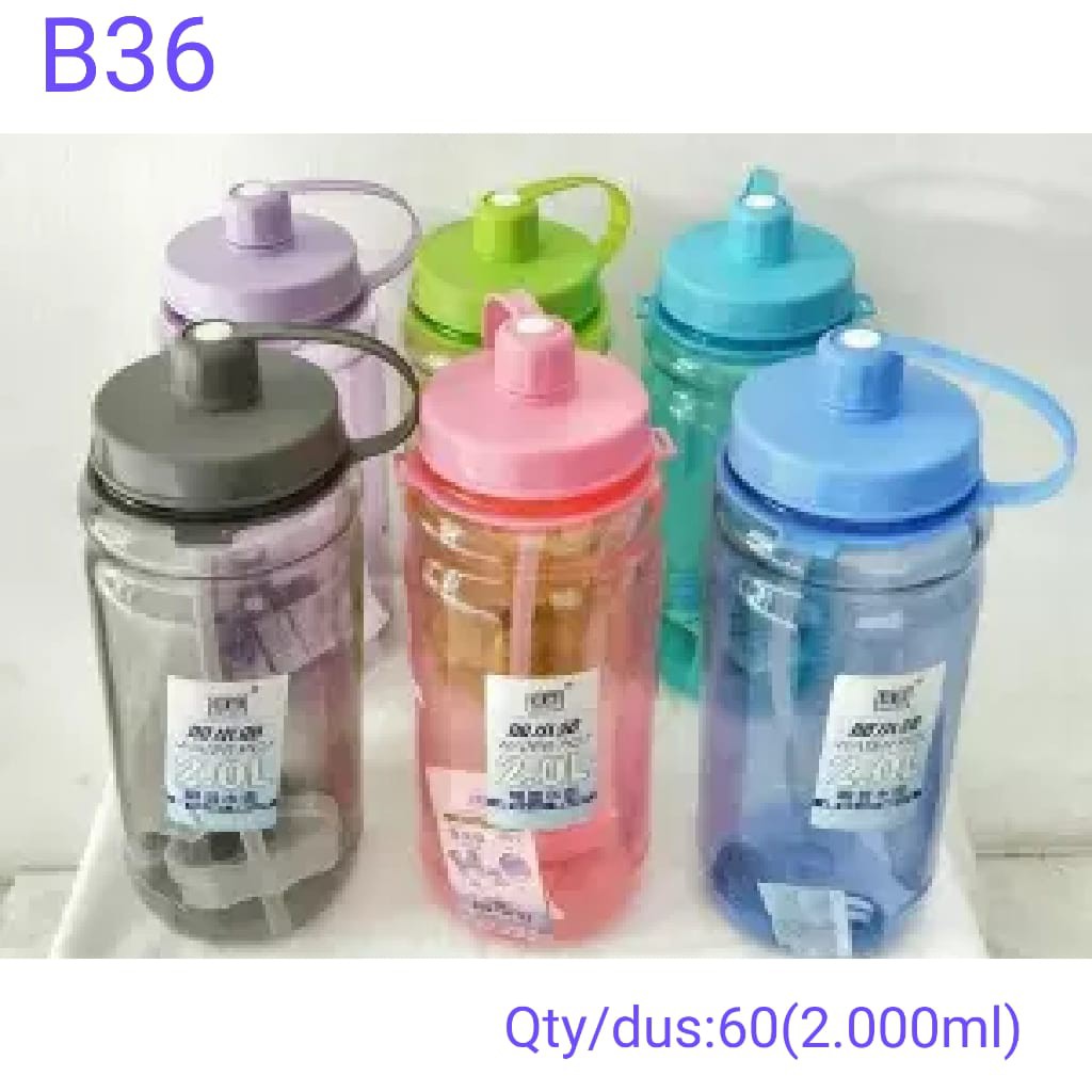 B36 Botol Minum Besar 2000ml SELIYA - Big Watter Bottle - Tempat Air Minum