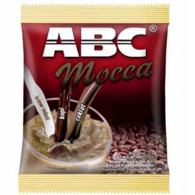 

Kopi ABC Mocca 1 renteng ( 10 sachet x 27 gr )