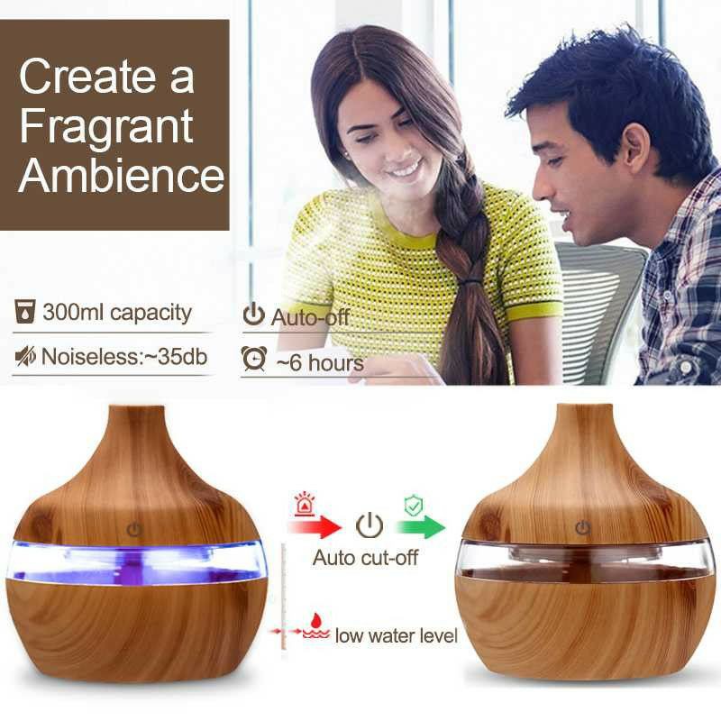 Taffware Ultrasonic Humidifier Aroma Essential Oil 300ml Humi KJR