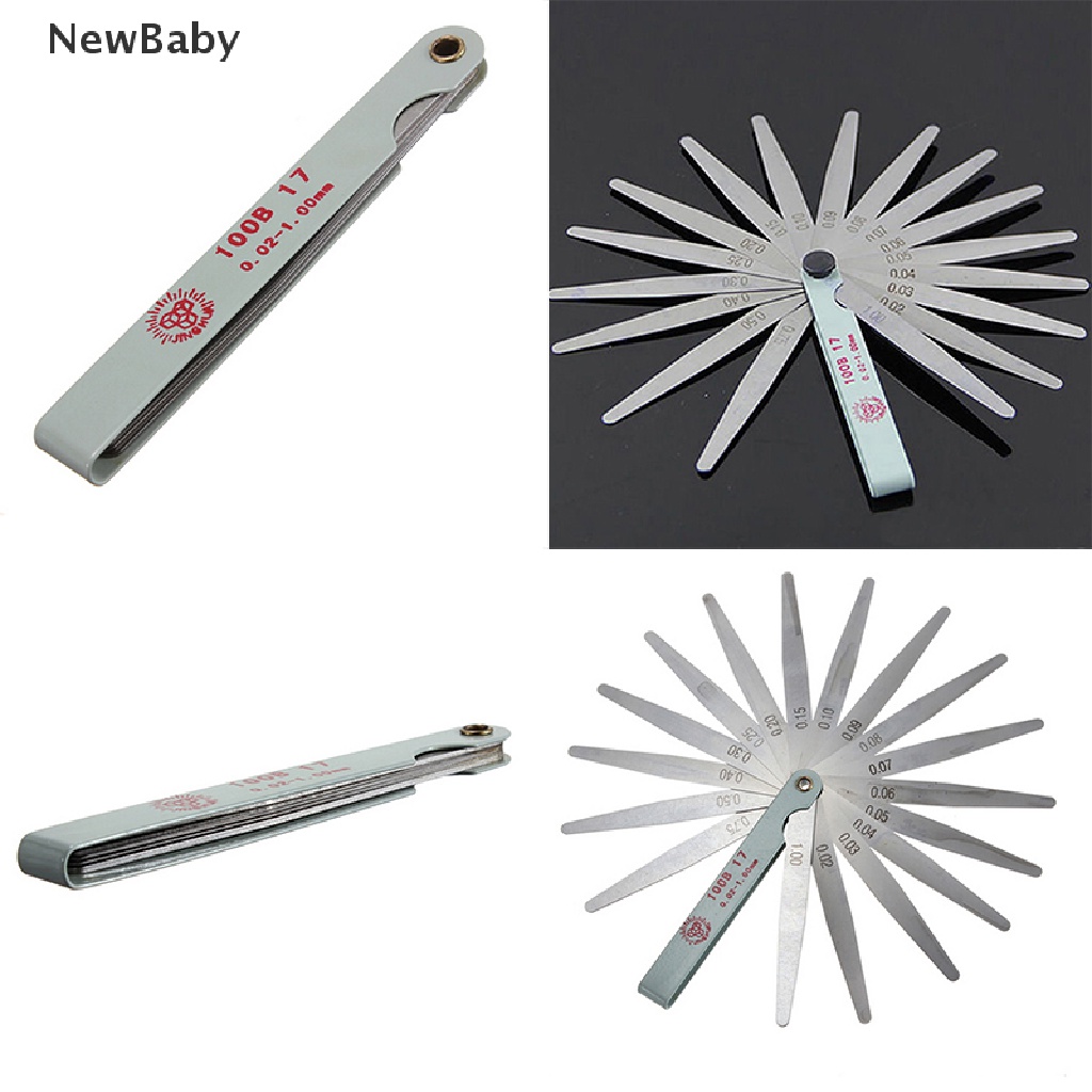 NewBaby Useful Metric Feeler Gauge Gap Filler Thickness Measurement Tool 17 Blades Hot ID