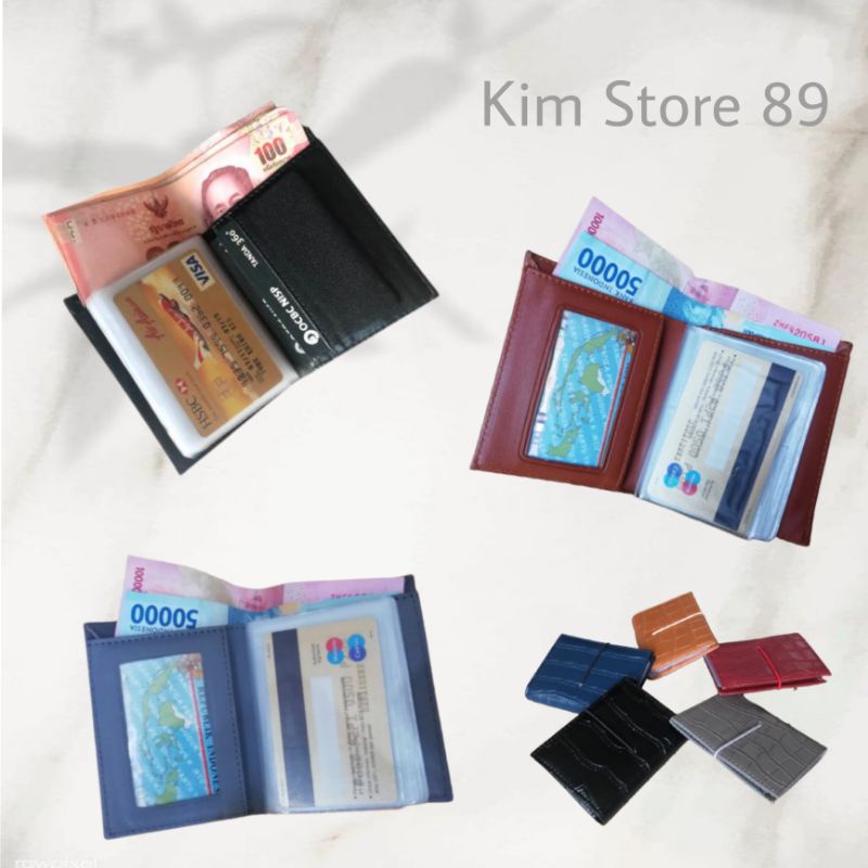 Dompet Kartu Card Holder Pria Wanita Karet Croco