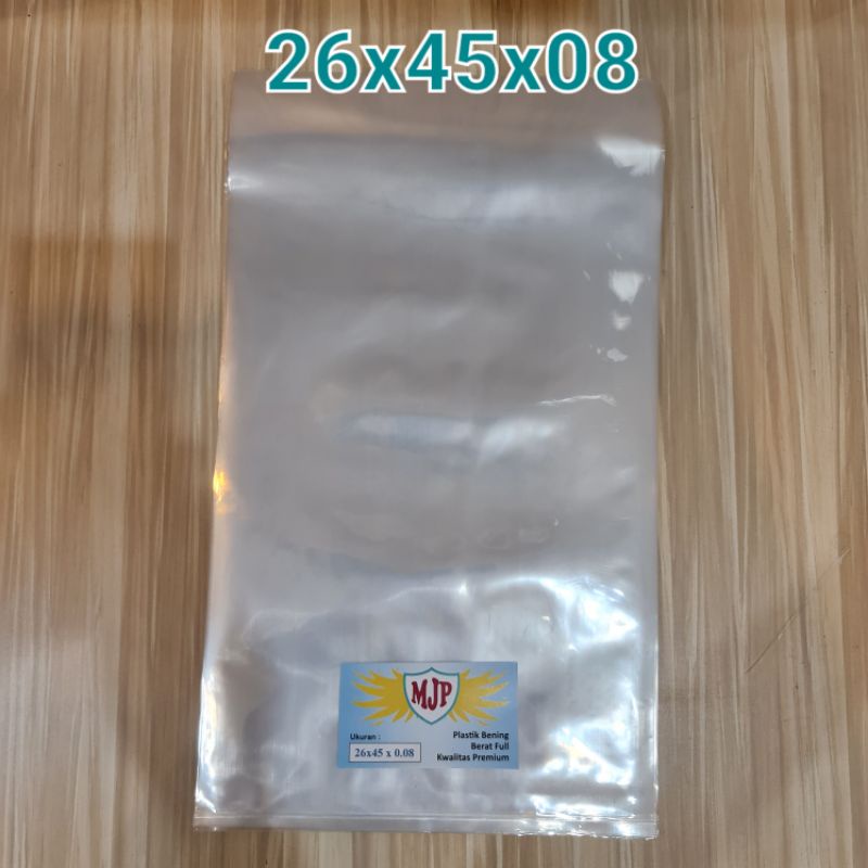 Plastik PP Bening MJP Tebal 0.08 Uk.26x45 PP Chiller Ori