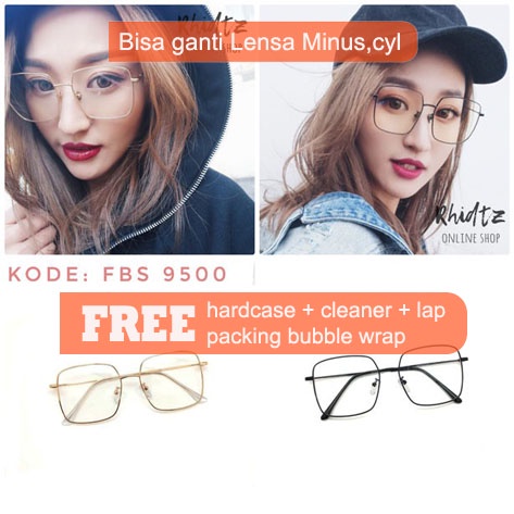 FBS 9500 Paket frame besi kacamata minus lensa anti radiasi baca silinder kotak besar