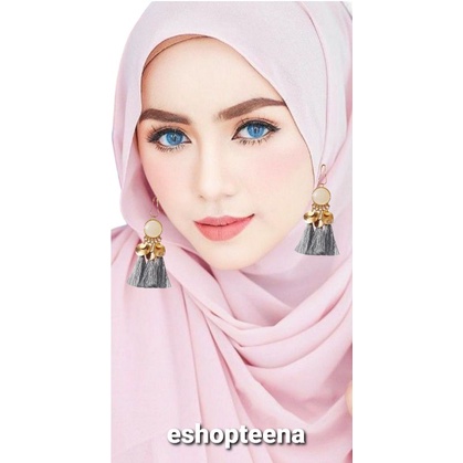 A02 Anting hijab juntai rumbai gold