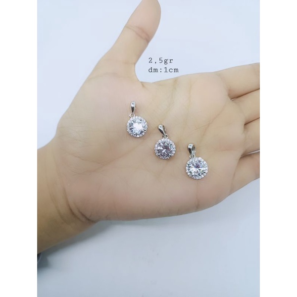 LIONTIN SOLITAIRE + MP KELL/ LIONTIN PERAK ASLI SILVER 925 LAPIS EMAS/ LIONTIN FASHION WANITA IMPOR TERBARU